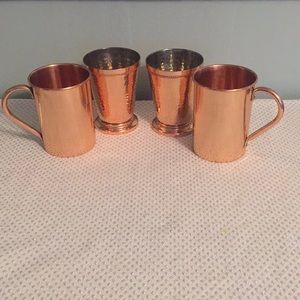 Copper mugs and cups 4 total